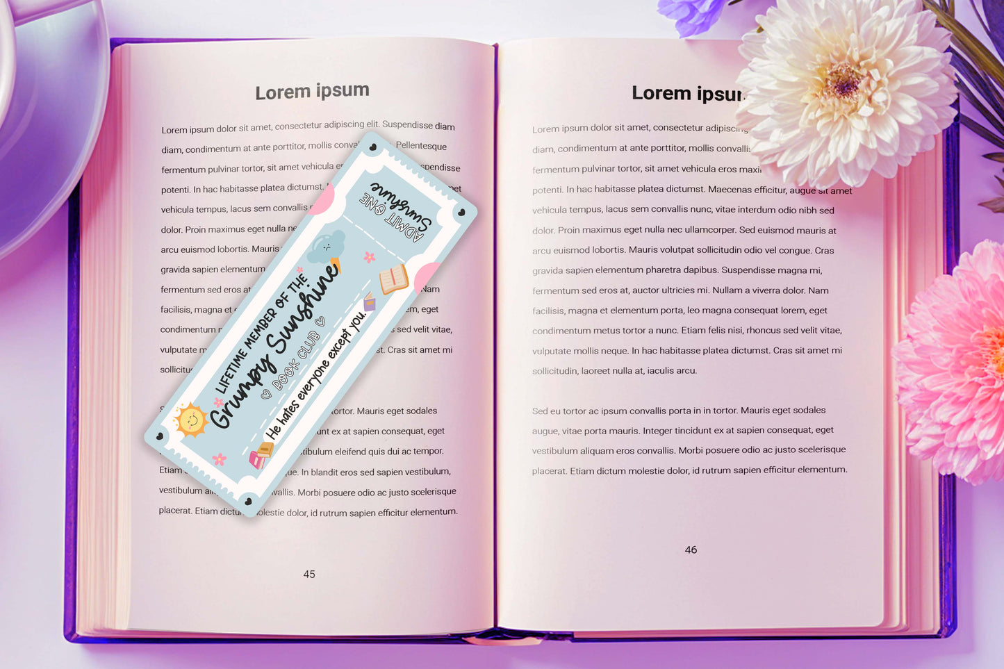 Grumpy sunshine bookmark