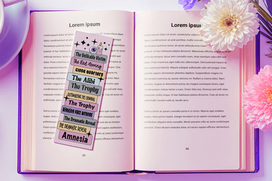 Mystery tropes bookmark