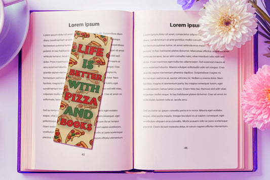 Pizza is life bookmark